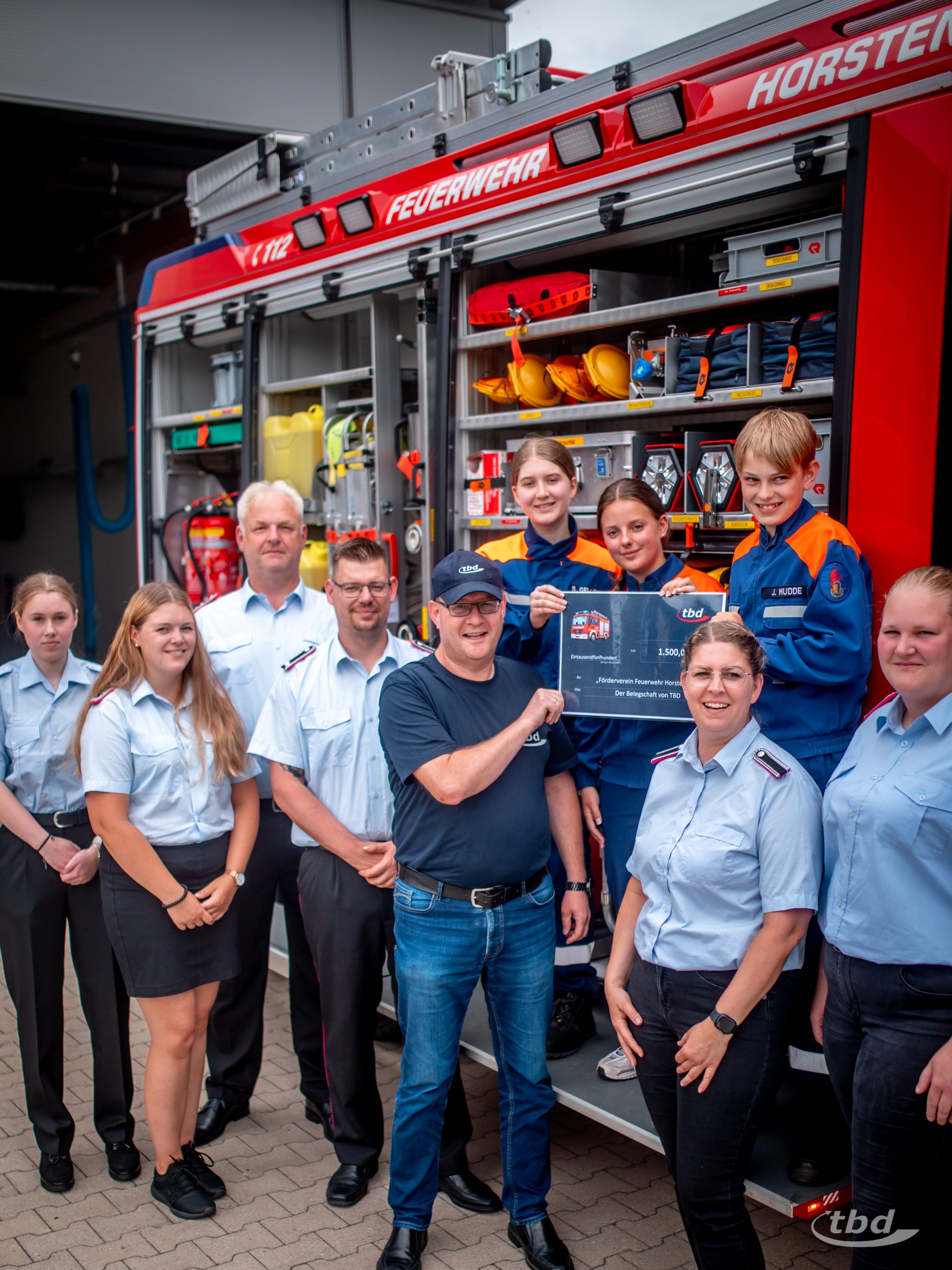 tbd spendet 1500 Euro für Feuerwehr-Nachwuchs in Horsten